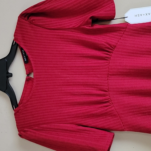 Max & Ash Short Sleeve Knit Sheath Mini Dress S - Picture 9 of 14